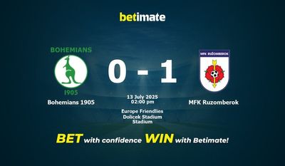 Bohemians 1905 vs MFK Ruzomberok Prognóstico, Odds e Dicas de Apostas 13/07/2025