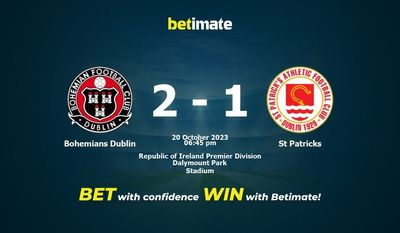 Bohemians Dublin x St. Patricks Prognóstico, Odds e Dicas de Apostas 20/10/2023