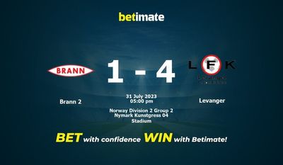 Prognóstico, Odds e Dicas de Apostas Brann 2 x Levanger 31/07/2023