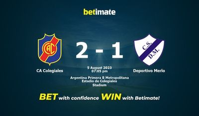 Prognóstico, Odds e Dicas de Apostas CA Colegiales x Deportivo Merlo 08/05/2023