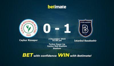 Caykur Rizespor vs Istanbul Basaksehir Prognóstico, Odds e Dicas de Apostas 12/02/2023