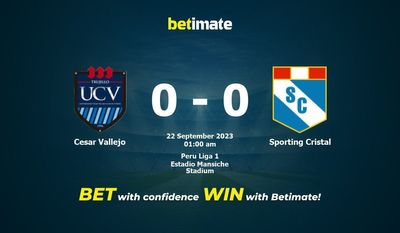 Cesar Vallejo x Sporting Cristal Prognóstico, Odds e Dicas de Apostas 22/09/2023