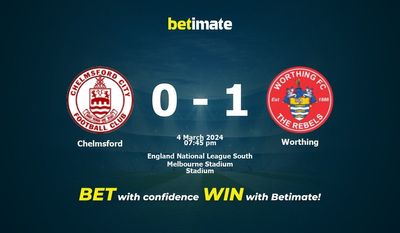Prognóstico, Odds e Dicas de Apostas Chelmsford x Worthing 03/04/2024