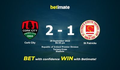 Cork City vs St. Patricks Prognóstico, Odds e Dicas de Apostas 29/09/2023