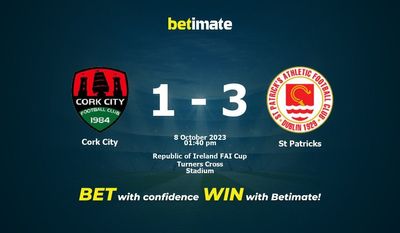 Prognóstico, Odds e Dicas de Apostas Cork City vs St. Patricks 10/08/2023