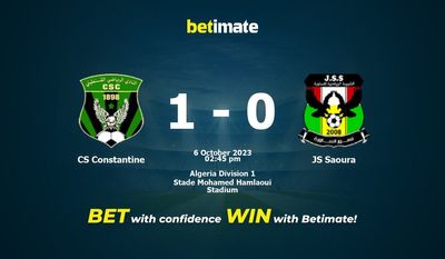 CS Constantine vs JS Saoura Prognóstico, Odds e Dicas de Apostas 10/06/2023