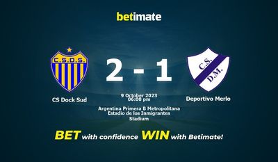 CS Dock Sud vs Deportivo Merlo Prognóstico, Odds e Dicas de Apostas 10/09/2023