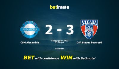 CSM Alexandria vs CSA Steaua Bucuresti Prognóstico, Odds e Dicas de Apostas  12/06/2023