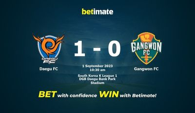 Daegu FC vs Gangwon FC Prognóstico, Odds e Dicas de Apostas 09/01/2023