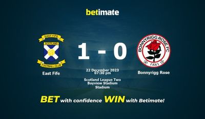 East Fife vs Bonnyrigg Rose Prognóstico, Odds e Dicas de Apostas 22/12/2023