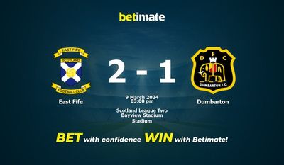 East Fife vs Dumbarton Prognóstico, Odds e Dicas de Apostas 03/09/2024