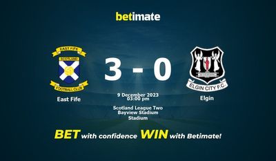 East Fife vs Elgin Prognóstico, Odds e Dicas de Apostas 12/09/2023