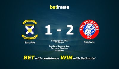 East Fife vs Spartans Prognóstico, Odds e Dicas de Apostas 12/02/2023