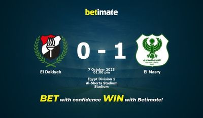 El Daklyeh vs El Masry Prognóstico, Odds e Dicas de Apostas 10/07/2023