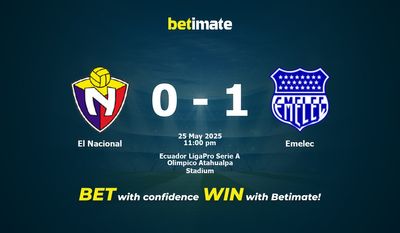 El Nacional x Emelec Prognóstico, Odds e Dicas de Apostas 25/05/2025