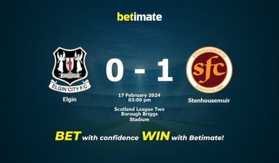 Elgin vs Stenhousemuir Prognóstico, Odds e Dicas de Apostas 17/02/2024