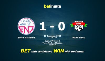 Enosis Paralimni vs MEAP Nisou Prognóstico, Odds e Dicas de Apostas 21/12/2023
