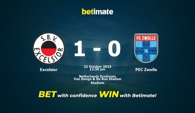 Excelsior x PEC Zwolle Prognóstico, Odds e Dicas de Apostas 22/10/2023
