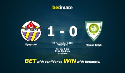 Eyupspor vs Manisa BBSK Prognóstico, Odds e Dicas de Apostas 26/11/2023