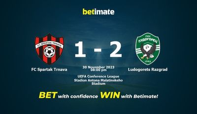 FC Spartak Trnava vs Ludogorets Razgrad Prognóstico, Odds e Dicas de Apostas 30/11/2023