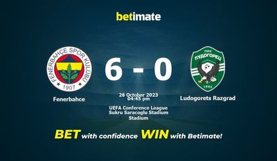 Fenerbahce x Ludogorets Razgrad Prognóstico, Odds e Dicas de Apostas 26/10/2023