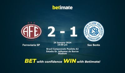 Ferroviária SP vs São Bento Prognóstico, Odds e Dicas de Apostas 24/01/2024