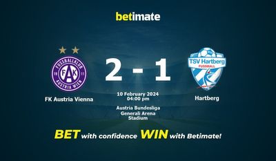FK Austria Viena vs Hartberg Prognóstico, Odds e Dicas de Apostas 02/10/2024