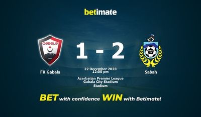 FK Gabala vs Sabah Prognóstico, Odds e Dicas de Apostas 22/12/2023