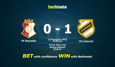 FK Napredak vs FK Cukaricki Prognóstico, Odds e Dicas de Apostas 22/11/2023