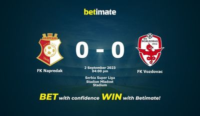 FK Napredak vs FK Vozdovac Prognóstico, Odds e Dicas de Apostas 09/02/2023
