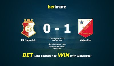 Prognóstico, Odds e Dicas de Apostas FK Napredak vs Vojvodina 13/08/2023