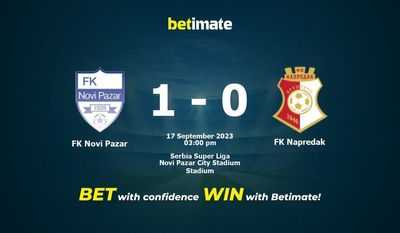 FK Novi Pazar vs FK Napredak Prognóstico, Odds e Dicas de Apostas 17/09/2023