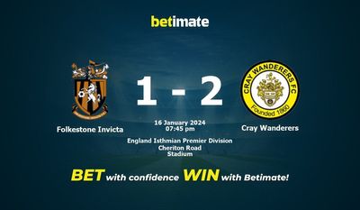 Folkestone Invicta vs Cray Wanderers Prognóstico, Odds e Dicas de Apostas 16/01/2024