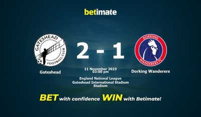 Gateshead vs Dorking Wanderers Prognóstico, Odds e Dicas de Apostas 11/11/2023
