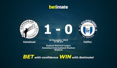 Gateshead x Halifax Prognóstico, Odds e Dicas de Apostas 16/12/2023