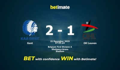 Gent vs OH Leuven Predição, probabilidades e previsões Dicas de Apostas 21/12/2023