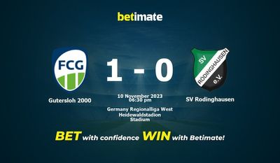 Gutersloh 2000 vs SV Rodinghausen Prognóstico, Odds e Dicas de Apostas 11/10/2023