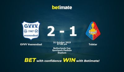 GVVV Veenendaal vs Telstar Prognóstico, Odds e Dicas de Apostas 31/10/2023