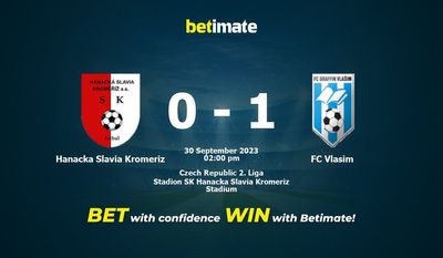Hanacka Slavia Kromeriz vs FC Vlasim Prognóstico, Odds e Dicas de Apostas 30/09/2023