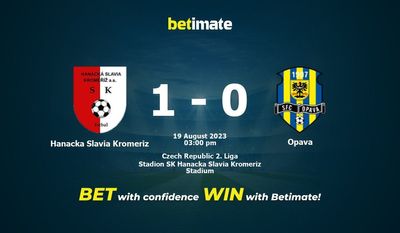 Hanacka Slavia Kromeriz vs Opava Prediction, Odds & Betting Tips 08/19/2023