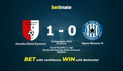 Hanacka Slavia Kromeriz vs Sigma Olomouc B Prognóstico, Odds e Dicas de Apostas 16/09/2023