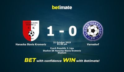 Hanacka Slavia Kromeriz x Varnsdorf Prognóstico, Odds e Dicas de Apostas 21/10/2023