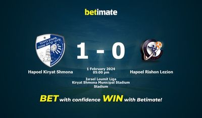 Hapoel Kiryat Shmona vs Hapoel Rishon Lezion Prognóstico, Odds e Dicas de Apostas 02/01/2024