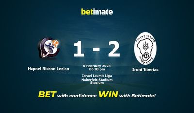 Hapoel Rishon Lezion vs Ironi Tiberias Prognóstico, Odds e Dicas de Apostas 02/06/2024