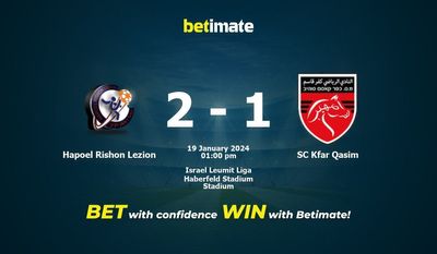 Hapoel Rishon Lezion vs SC Kfar Qasim Prognóstico, Odds e Dicas de Apostas 19/01/2024