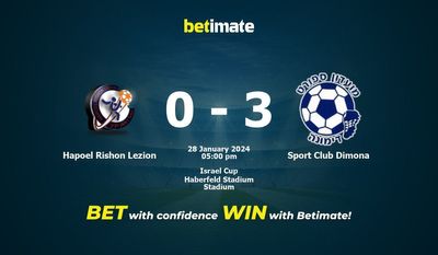 Hapoel Rishon Lezion vs Sport Club Dimona Prognóstico, Odds e Dicas de Apostas 28/01/2024