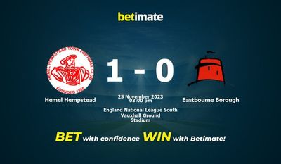 Hemel Hempstead vs Eastbourne Borough Prognóstico, Odds e Dicas de Apostas 25/11/2023