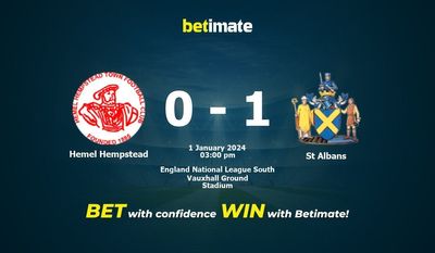 Hemel Hempstead vs St Albans Prognóstico, Odds e Dicas de Apostas 01/01/2024