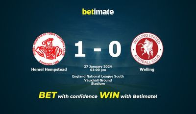 Hemel Hempstead x Welling Prognóstico, Odds e Dicas de Apostas 27/01/2024