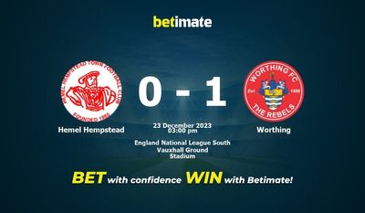 Hemel Hempstead x Worthing Prognóstico, Odds e Dicas de Apostas 23/12/2023
